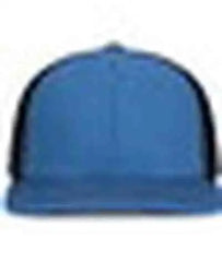 Pacific Headwear P151S Contrast Stitch Trucker Pacflex Snapback Cap - Ocean Blue Lt Charcoal Ocean Blue - Blue Gray