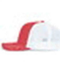 Pacific Headwear P151S Contrast Stitch Trucker Pacflex Snapback Cap - Red White Red - Red White / 7’’ 7 7/8’’