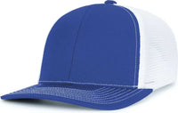 Pacific Headwear P151S Contrast Stitch Trucker Pacflex Snapback Cap - Royal White Royal - Royal White / 7’’ 7 7/8’’
