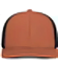 Pacific Headwear P151S Contrast Stitch Trucker Pacflex Snapback Cap - Rust Light Charcoal Rust - Brown Gray / 7’’ 7