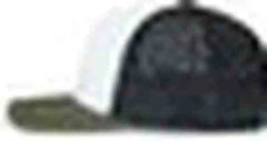 Pacific Headwear P151S Contrast Stitch Trucker Pacflex Snapback Cap - White Light Charcoal Moss - White Olive / 7’’ 7
