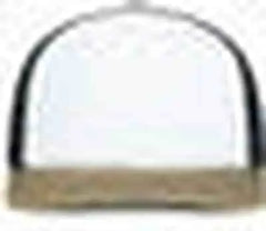 Pacific Headwear P151S Contrast Stitch Trucker Pacflex Snapback Cap - White Light Charcoal Buck - White Gray / 7’’ 7