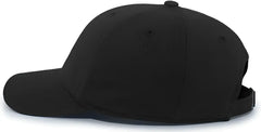 Pacific Headwear P200 Hybrid Cotton Dad Cap - Black - Black / 7’’ - 7 7/8’’