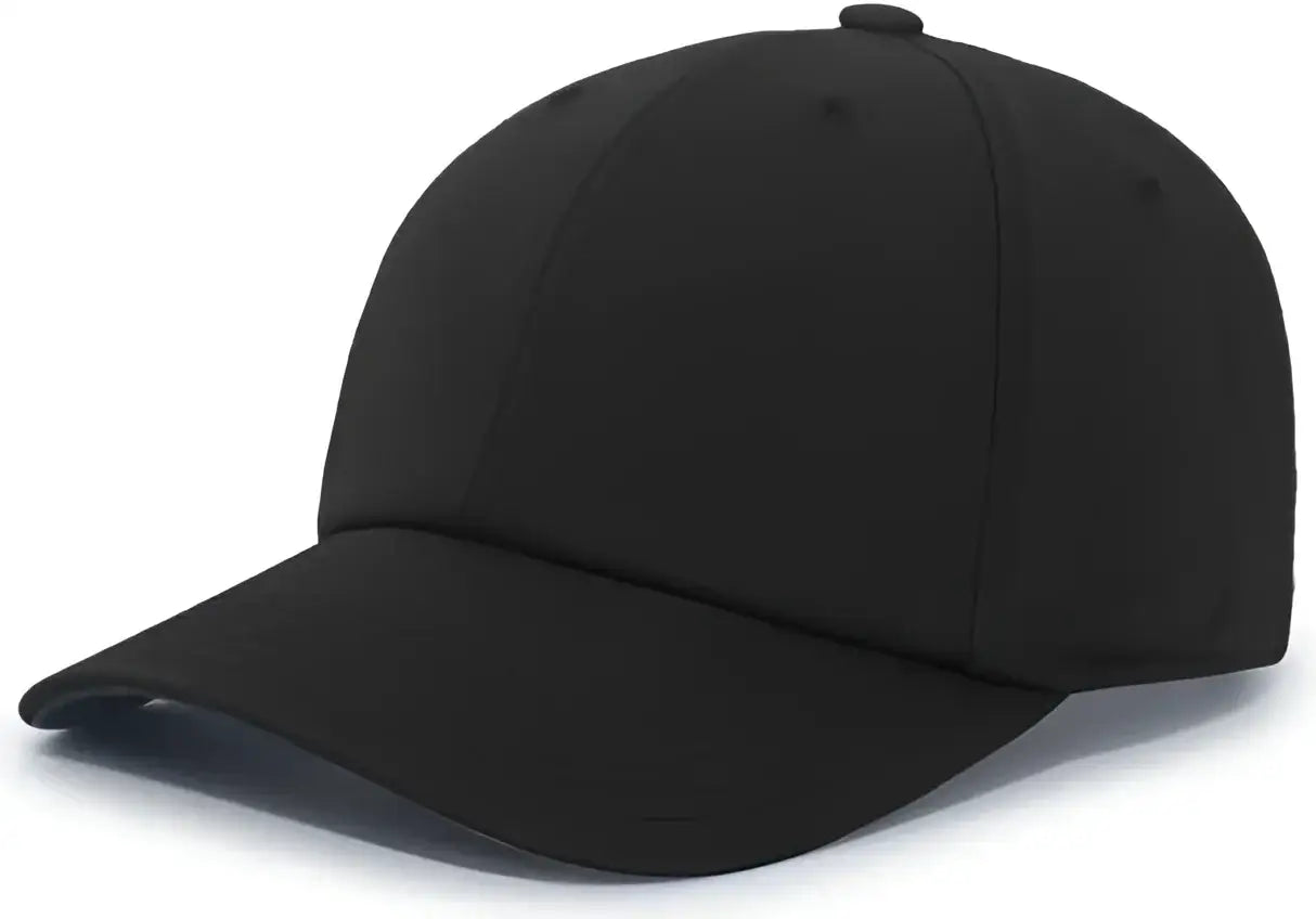 Pacific Headwear P200 Hybrid Cotton Dad Cap - Black - Black / 7’’ - 7 7/8’’