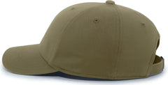 Pacific Headwear P200 Hybrid Cotton Dad Cap - Olive - Olive / 7’’ - 7 7/8’’