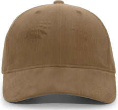 Pacific Headwear P206 Hybrid Corduroy Dad Cap - Brown - Brown / 7’’ - 7 7/8’’