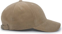 Pacific Headwear P206 Hybrid Corduroy Dad Cap - Wheat - Wheat / 7’’ - 7 7/8’’