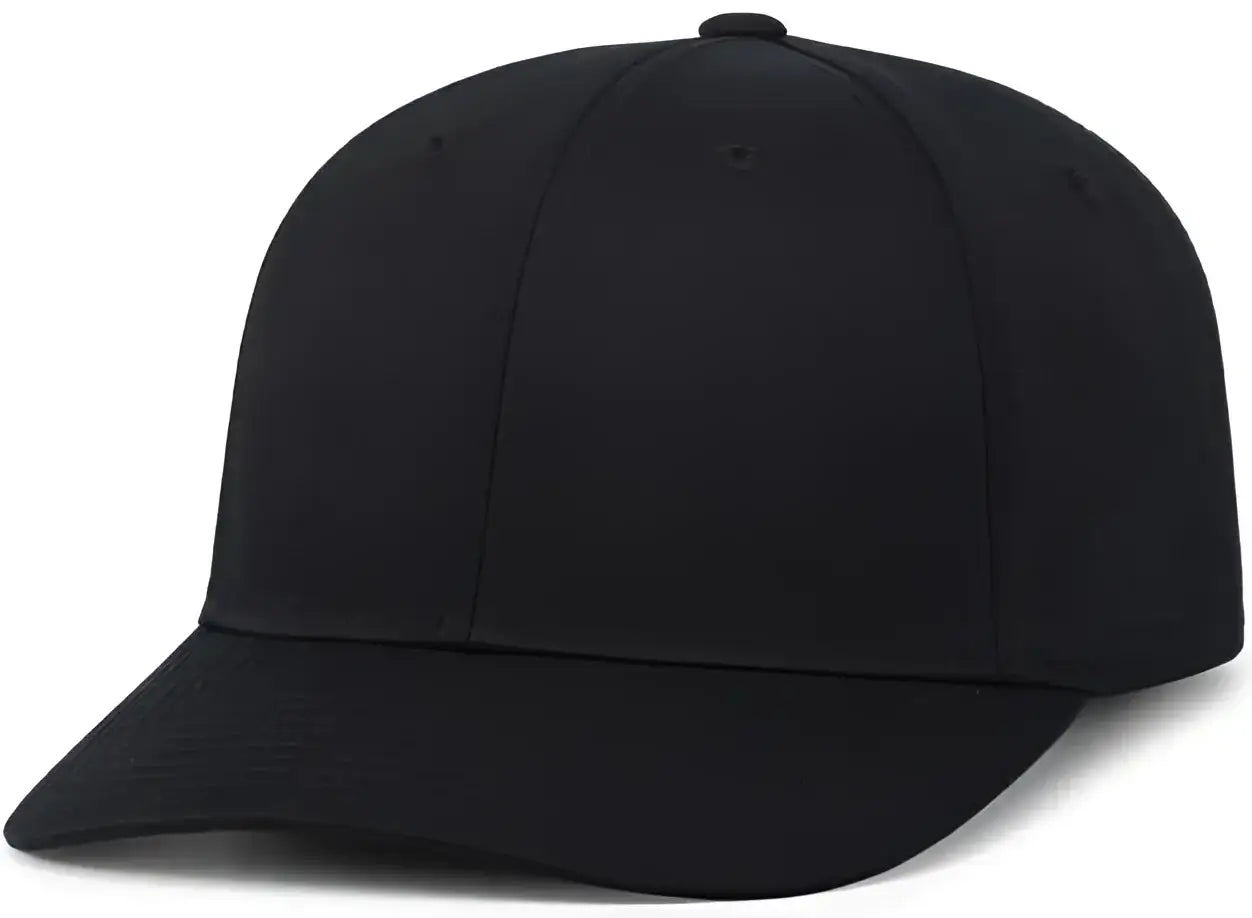Pacific Headwear P208 Hybrid Snapback Dad Cap - Black - Black / 7’’ - 7 7/8’’