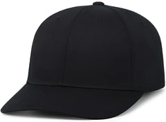 Pacific Headwear P208 Hybrid Snapback Dad Cap - Black - Black / 7’’ - 7 7/8’’
