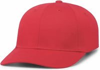 Pacific Headwear P208 Hybrid Snapback Dad Cap - Red - Red / 7’’ - 7 7/8’’