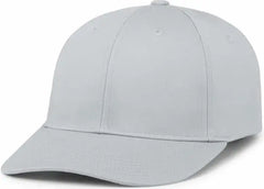 Pacific Headwear P208 Hybrid Snapback Dad Cap - Silver - Silver / 7’’ - 7 7/8’’