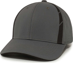 Pacific Headwear P303 Coolcore Sideline Snapback Cap - Graphite Black - Dark Gray Black / 7’’ - 7 7/8’’