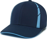 Pacific Headwear P303 Coolcore Sideline Snapback Cap - Navy Columbia Blue - Navy Columbia Blue / 7’’ - 7 7/8’’