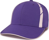Pacific Headwear P303 Coolcore Sideline Snapback Cap - Purple White - Purple White / 7’’ - 7 7/8’’
