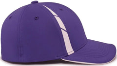 Pacific Headwear P303 Coolcore Sideline Snapback Cap - Purple White - Purple White / 7’’ - 7 7/8’’