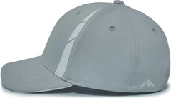 Pacific Headwear P303 Coolcore Sideline Snapback Cap - Silver White - Silver White / 7’’ - 7 7/8’’