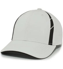 Pacific Headwear P303 Coolcore Sideline Snapback Cap - White Black - White Black / 7’’ - 7 7/8’’