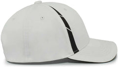 Pacific Headwear P303 Coolcore Sideline Snapback Cap - White Black - White Black / 7’’ - 7 7/8’’