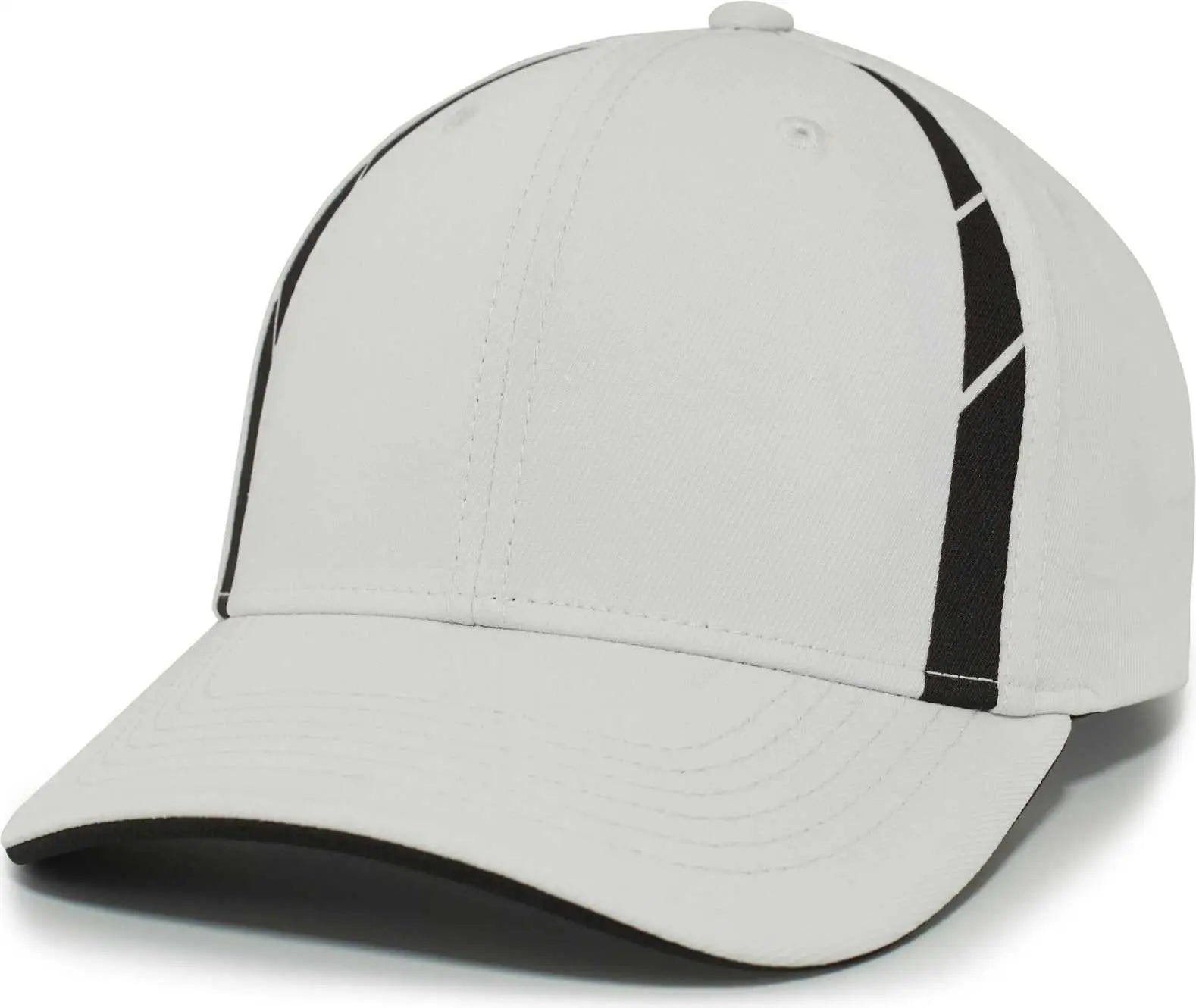Pacific Headwear P303 Coolcore Sideline Snapback Cap - White Black - White Black / 7’’ - 7 7/8’’