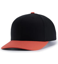 Pacific Headwear P322 Poly/Cotton Snapback Cap - Black Orange - Black Orange / 6 1/2’’ - 7’’