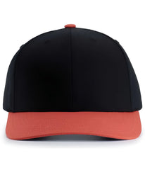 Pacific Headwear P322 Poly/Cotton Snapback Cap - Black Orange