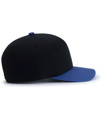 Pacific Headwear P322 Poly/Cotton Snapback Cap - Black Royal