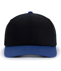 Pacific Headwear P322 Poly/Cotton Snapback Cap - Black Royal