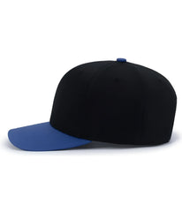 Pacific Headwear P322 Poly/Cotton Snapback Cap - Black Royal