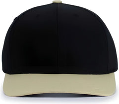 Pacific Headwear P322 Poly/Cotton Snapback Cap - Black Vegas Gold