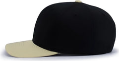 Pacific Headwear P322 Poly/Cotton Snapback Cap - Black Vegas Gold
