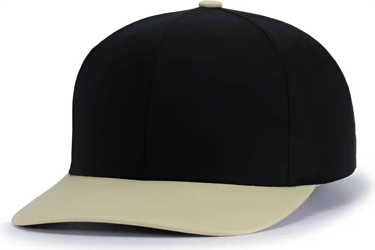 Pacific Headwear P322 Poly/Cotton Snapback Cap - Black Vegas Gold - Black Vegas Gold / 6 1/2’’ - 7’’