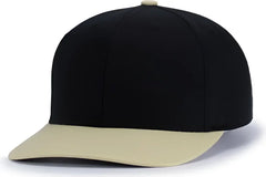 Pacific Headwear P322 Poly/Cotton Snapback Cap - Black Vegas Gold - Black Vegas Gold / 6 1/2’’ - 7’’