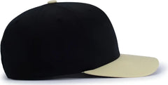 Pacific Headwear P322 Poly/Cotton Snapback Cap - Black Vegas Gold