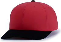 Pacific Headwear P322 Poly/Cotton Snapback Cap - Red Black - Red Black / 6 1/2’’ - 7’’