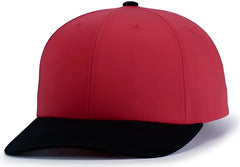 Pacific Headwear P322 Poly/Cotton Snapback Cap - Red Black - Red Black / 6 1/2’’ - 7’’