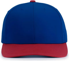 Pacific Headwear P322 Poly/Cotton Snapback Cap - Royal Red