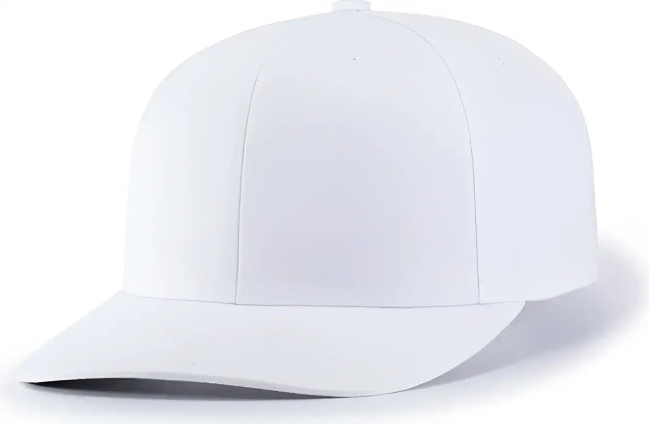 Pacific Headwear P322 Poly/Cotton Snapback Cap - White - White / 6 1/2’’ - 7’’