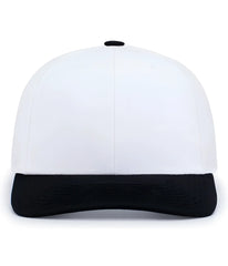 Pacific Headwear P322 Poly/Cotton Snapback Cap - White Black