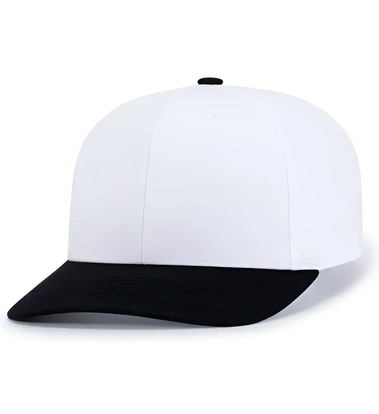 Pacific Headwear P322 Poly/Cotton Snapback Cap - White Black - White Black / 6 1/2’’ - 7’’