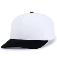 Pacific Headwear P322 Poly/Cotton Snapback Cap - White Black - White Black / 6 1/2’’ - 7’’