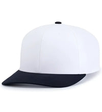 Pacific Headwear P322 Poly/Cotton Snapback Cap - White Navy - White Navy / 6 1/2’’ - 7’’