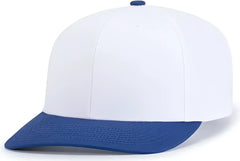 Pacific Headwear P322 Poly/Cotton Snapback Cap - White Royal - White Royal / 6 1/2’’ - 7’’
