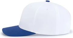 Pacific Headwear P322 Poly/Cotton Snapback Cap - White Royal