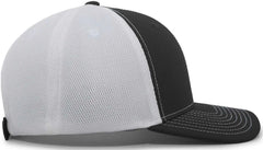 Pacific Headwear P365 Air Mesh Sideline Cap - Black White Black - Black / 7’’ - 7 7/8’’