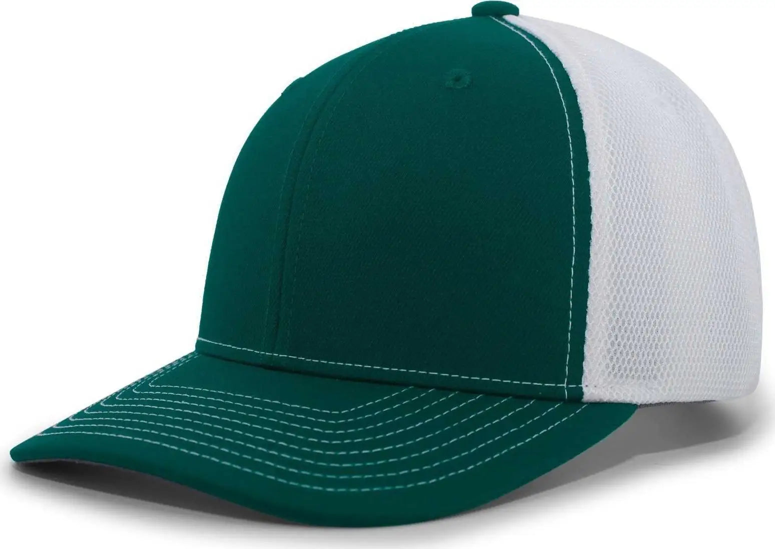 Pacific Headwear P365 Air Mesh Sideline Cap - Dark Green White Dark Green - Forest / 7’’ - 7 7/8’’