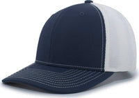 Pacific Headwear P365 Air Mesh Sideline Cap - Navy White Navy - Navy / 7’’ - 7 7/8’’