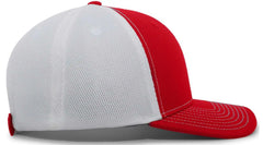 Pacific Headwear P365 Air Mesh Sideline Cap - Red White Red - Red / 7’’ - 7 7/8’’