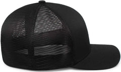 Pacific Headwear P401 Fusion Trucker Cap - Black