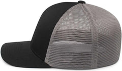 Pacific Headwear P401 Fusion Trucker Cap - Black Graphite Black