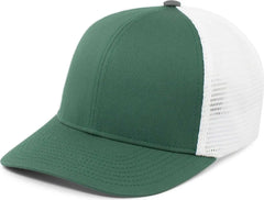 Pacific Headwear P401 Fusion Trucker Cap - Dark Green White Dark Green - Forest White / 6 1/2’’ 7’’
